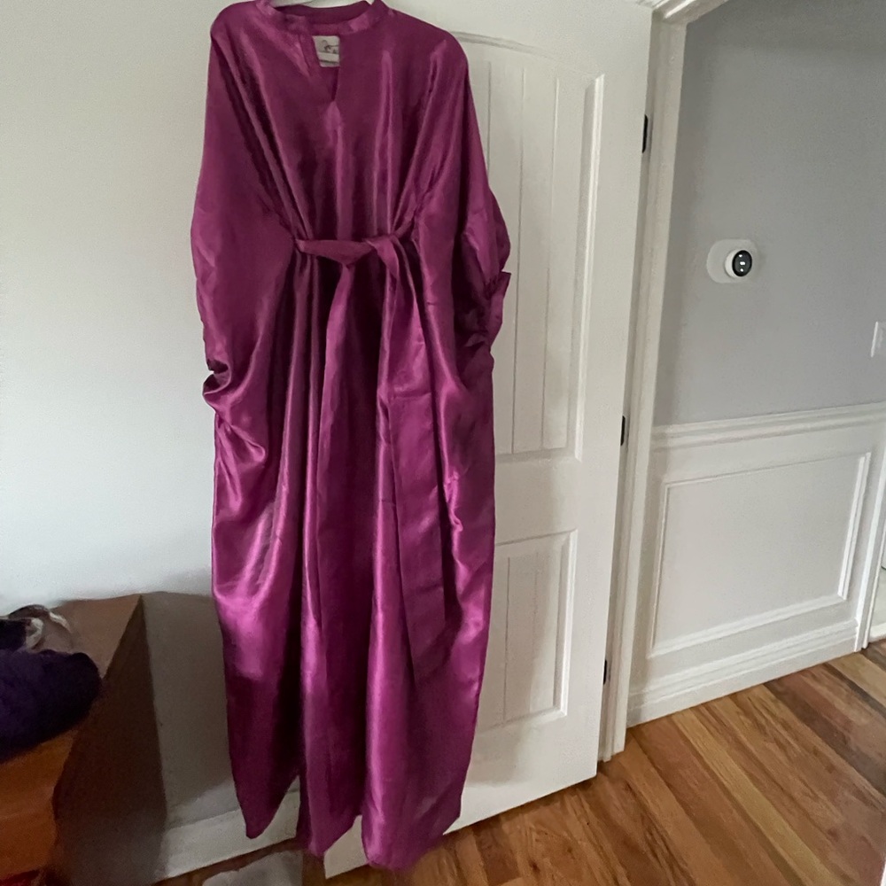 NEW belted kaftan dress One size fits most in purple - Picture 4 of 13